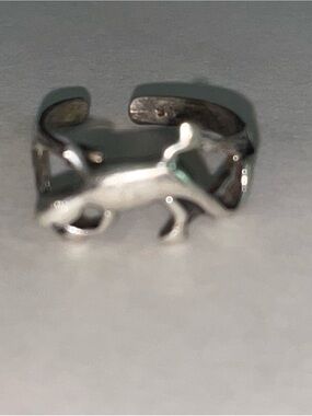 Sterling Silver lizard Adjustable ring